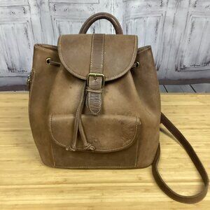G.H. Bass & Co. brown leather backpack